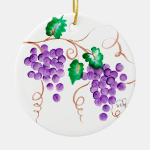 De Cerâmica Ornamento das uvas para vinho