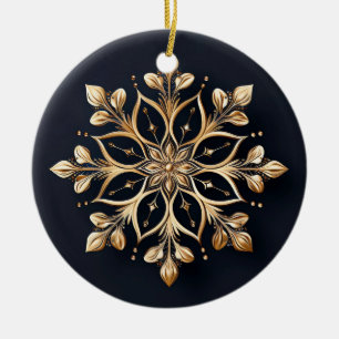 De Cerâmica Ornamento Decorativo Dourado da Flor