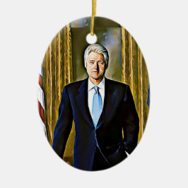 De Cerâmica Ornamento do 42º Presidente Bill Clinton
