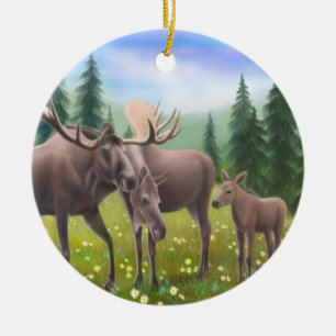 De Cerâmica Ornamento do Alasca da família dos alces