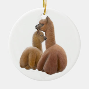 De Cerâmica Ornamento do amor da alpaca
