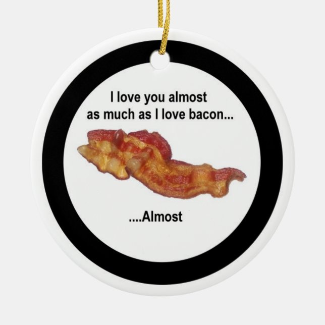 De Cerâmica Ornamento do amor do bacon (Frente)