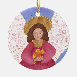 De Cerâmica Ornamento do Anjo da Borboleta