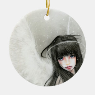 De Cerâmica Ornamento do anjo da neve