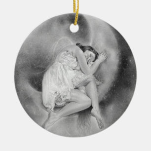 De Cerâmica Ornamento do anjo dos sonhos doces