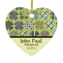 Ornamento do anúncio da adopção do trevo