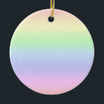 De Cerâmica Ornamento do Arco-Íris Pastel<br><div class="desc">Abstrato de pastel do arco-íris. Personalizável.</div>