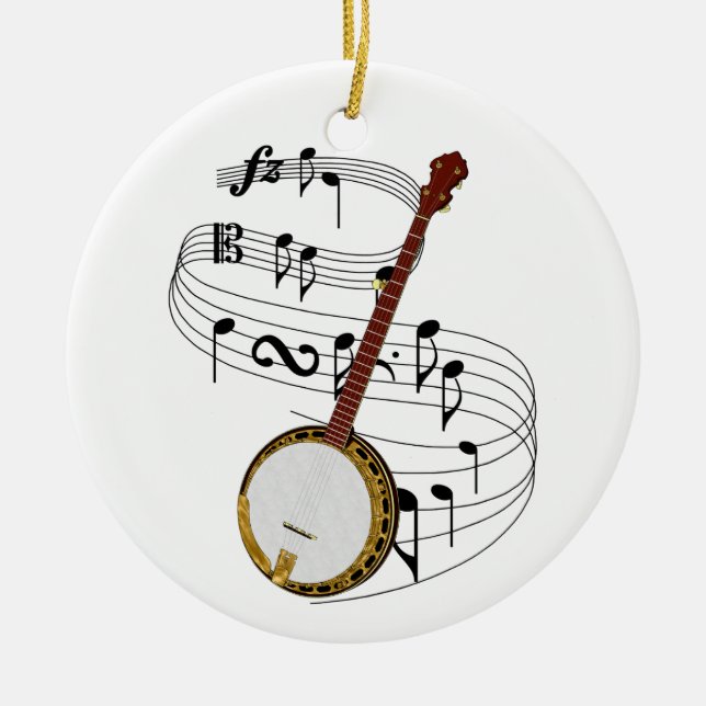 De Cerâmica Ornamento do banjo (Frente)