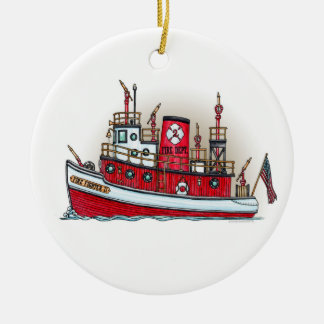De Cerâmica Ornamento do barco do fogo