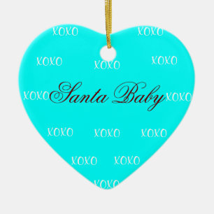 De Cerâmica Ornamento do bebê do papai noel