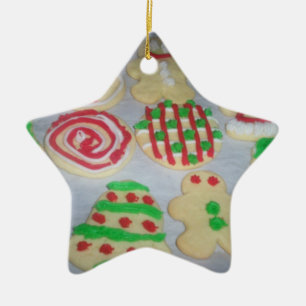 De Cerâmica Ornamento do biscoito do Natal da estrela