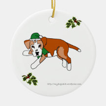 Ornamento do cão dos desenhos animados do duende