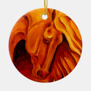 De Cerâmica Ornamento do cavalo da febre do ouro