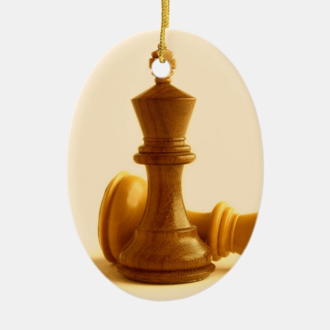 De Cerâmica Ornamento do Checkmate da xadrez (Frente)