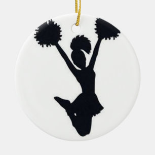 DE CERÂMICA ORNAMENTO DO CHEERLEADER APLAUSOS