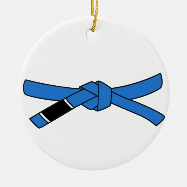 De Cerâmica Ornamento do cinto azul BJJ (Frente)