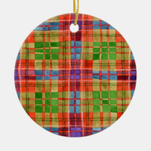 De Cerâmica Ornamento do Círculo Cerâmico MAC RAE TARTAN