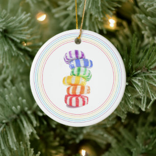 De Cerâmica Ornamento do Círculo Cerâmico RAINBOW CANDY