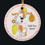 De Cerâmica Ornamento do Círculo Hanukkah<br><div class="desc">Ornamento do Círculo Chanucá (Duplo Lado). Personalize escolhendo seu estilo de fonte,  tamanho,  cor e texto favoritos!</div>