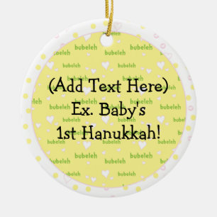 De Cerâmica Ornamento do Círculo Hanukkah