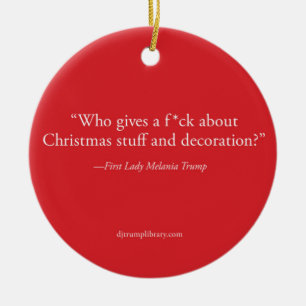 De Cerâmica Ornamento do Círculo "Quem dá F*ck sobre o Natal