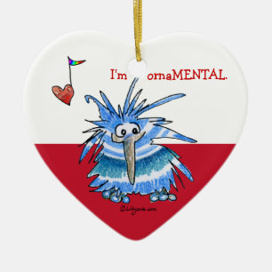 De Cerâmica Ornamento do Coração KIwi em Bons Cartoons