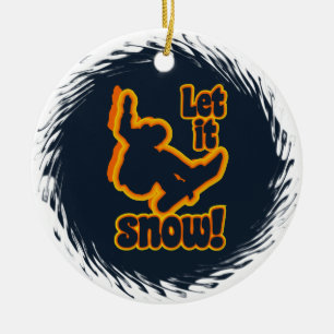 De Cerâmica Ornamento do costume da snowboarding