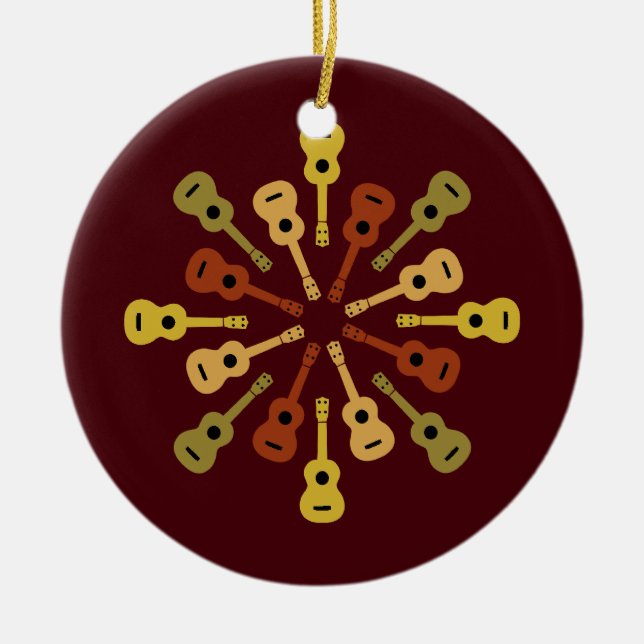 De Cerâmica Ornamento do costume do Ukulele (Frente)