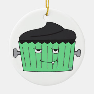 De Cerâmica Ornamento do cupcake do monstro