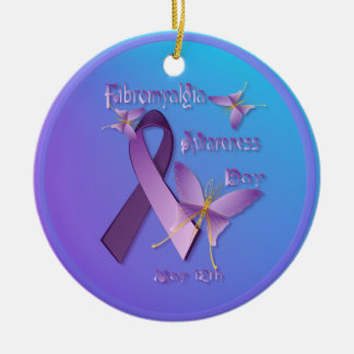 De Cerâmica Ornamento do dia da consciência da fibromialgia