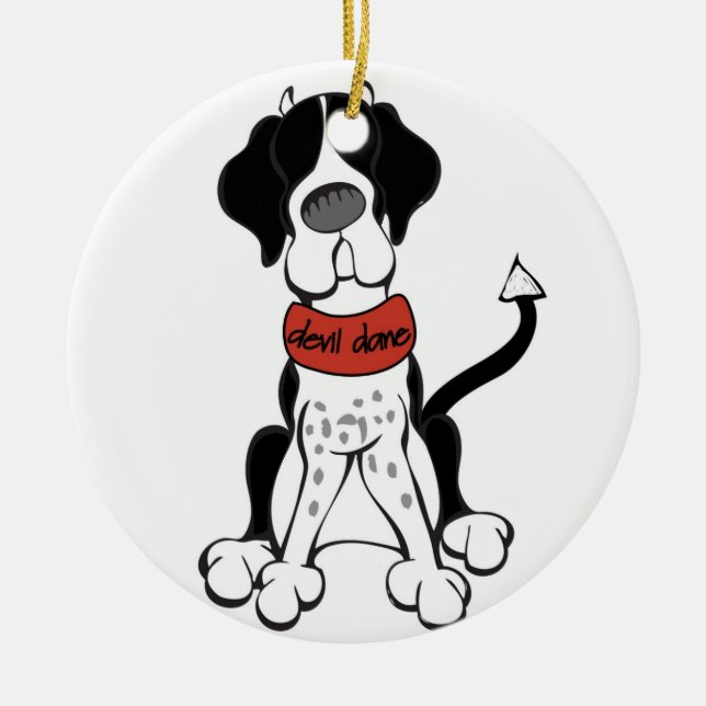 De Cerâmica Ornamento do dinamarquês do diabo (Frente)