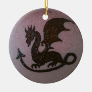 De Cerâmica Ornamento do dragão do Henna