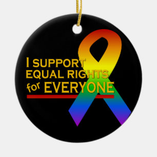 De Cerâmica Ornamento do Equal Rights Support, personalizar