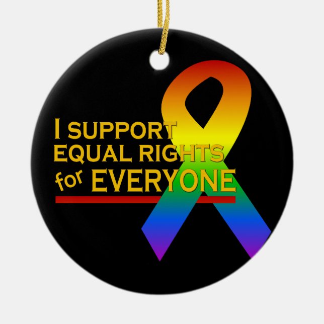 De Cerâmica Ornamento do Equal Rights Support, personalizar (Frente)