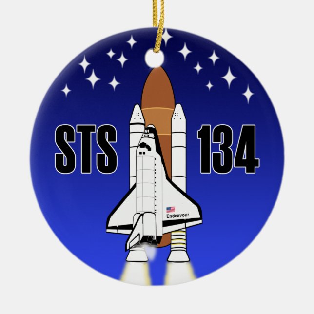De Cerâmica Ornamento do esforço STS-134 (Frente)