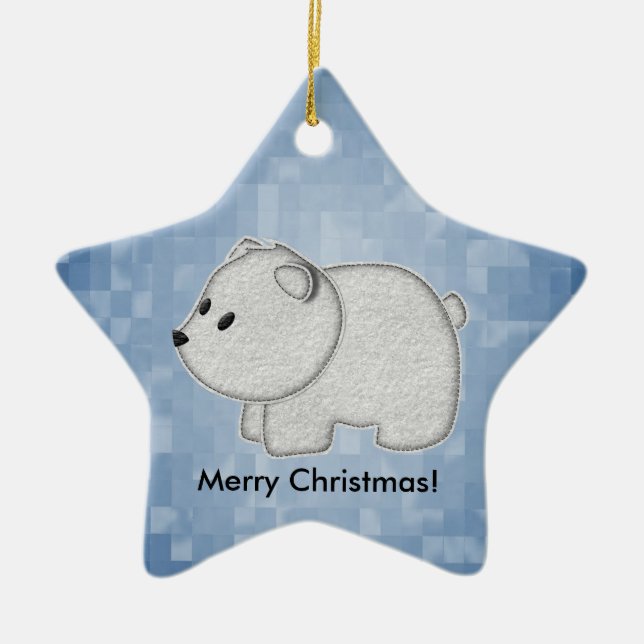 De Cerâmica Ornamento do Feliz Natal (Frente)