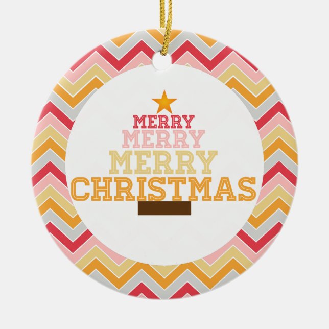 De Cerâmica Ornamento do Feliz Natal (Frente)