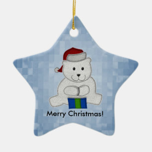 De Cerâmica Ornamento do Feliz Natal