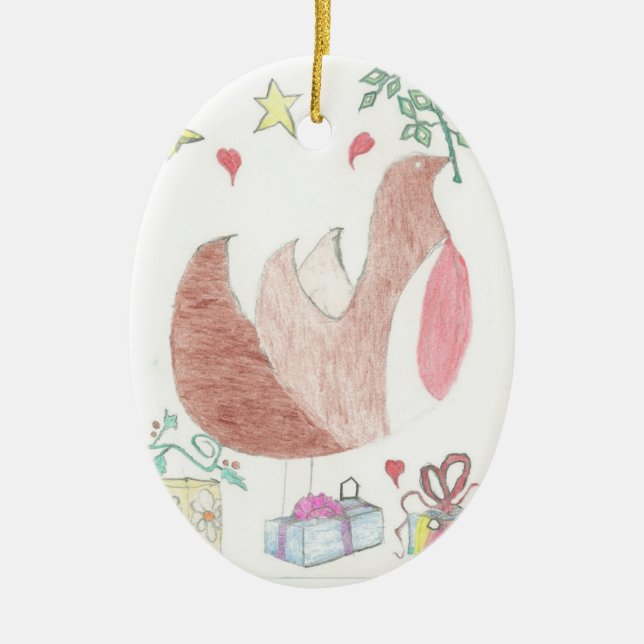 De Cerâmica Ornamento do feriado (Frente)