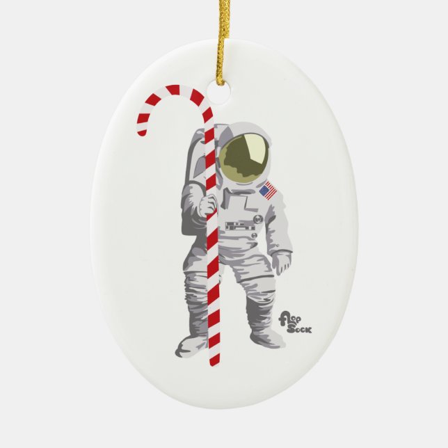 De Cerâmica Ornamento do feriado do astronauta (Frente)
