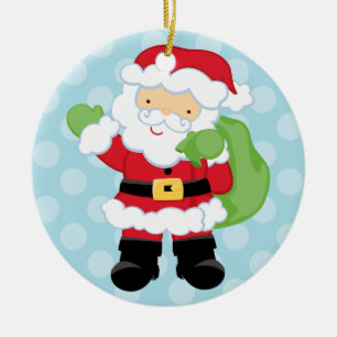 De Cerâmica Ornamento do feriado do papai noel  