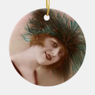 De Cerâmica Ornamento do Flapper