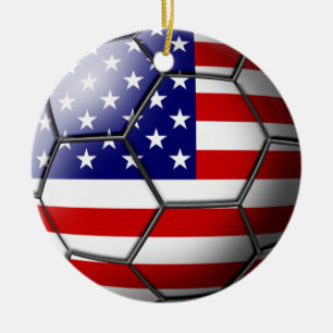 De Cerâmica Ornamento do futebol dos EUA