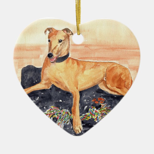 De Cerâmica Ornamento do "galgo" (Frente)
