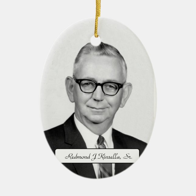 De Cerâmica Ornamento do Geneaology da família (Frente)