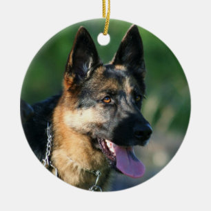 De Cerâmica Ornamento do german shepherd