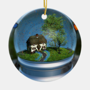 De Cerâmica Ornamento do globo da borboleta