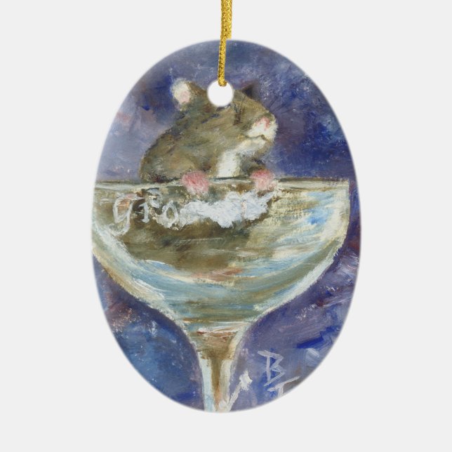 De Cerâmica Ornamento do hamster do anão das botas (Frente)