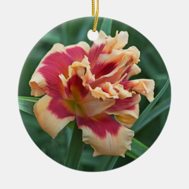 De Cerâmica Ornamento do hemerocallis (Frente)