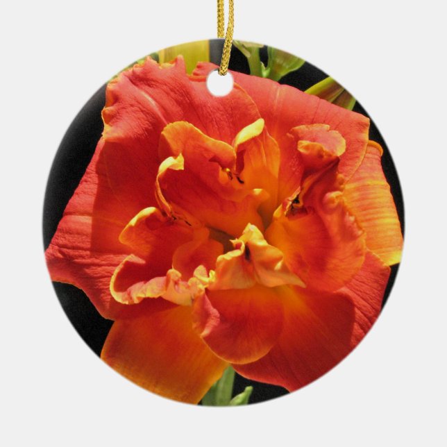 De Cerâmica Ornamento do hemerocallis (Frente)